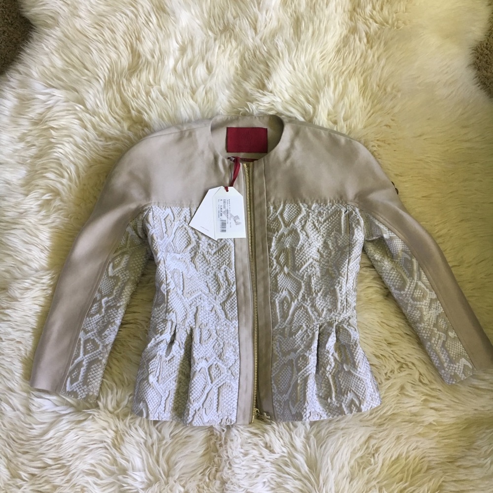 Moncler Gamme Rouge new silk Peplum Jacket Small